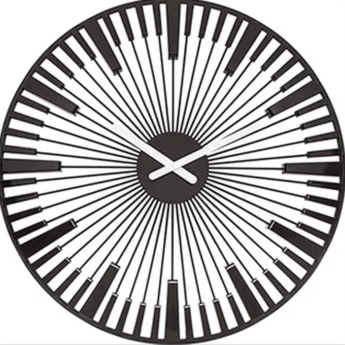 Koziol PIANO Wall Clock 45cm – 3D Sunburst Design